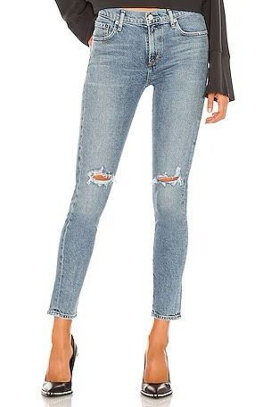 Agolde Sophie Distressed Mid Rise Ankle Jeans Size 31